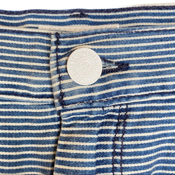 MOTHER railroad Jean Skirt SNS On the Road Striped 27 - Picture 8 of 16